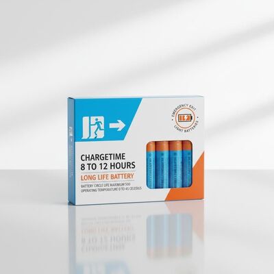충전 시간 8~12시간 비상구 조명 배터리 긴 수명 배터리, 배터리 수명 최대 500회, 작동 온도 0~45°C