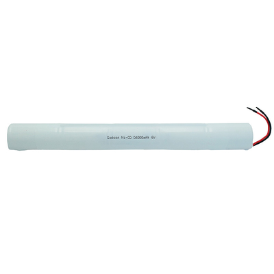 스틱 유형 6.0 볼트 D4000mah 배터리 Ni Cd 출구 조명 배터리