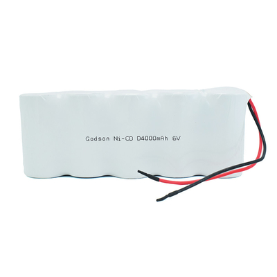 Ni Cd 재충전 가능한 배터리 팩 D4000mAh 6.0V 싸이클 수명 배터리