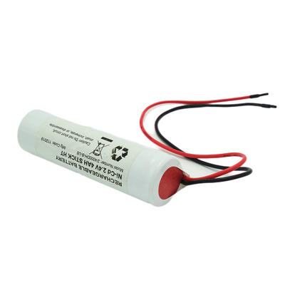 Ni Cd D4000mah 2.4 볼트 출구 라이트 배터리 스틱 타입 흰색 PVC