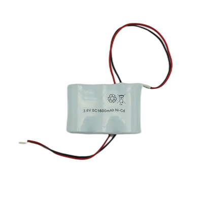 SC1600mAh 비상구 가벼운 건전지 3.6V 니켈 카드뮴 재충전 전지
