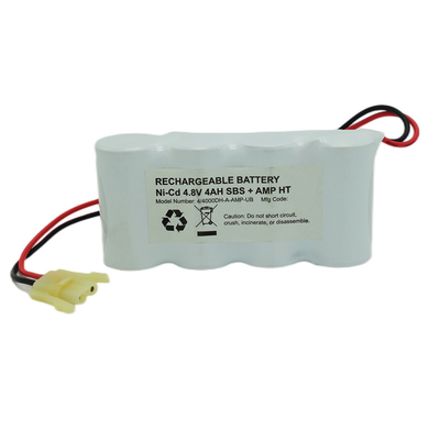 비상 조명용 55도 D4000mAh Nicd 배터리 팩 4.8V