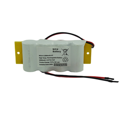 4.8 볼트 C2500mah Ni Cd 비상 출구 광 배터리는 형태를 붙입니다