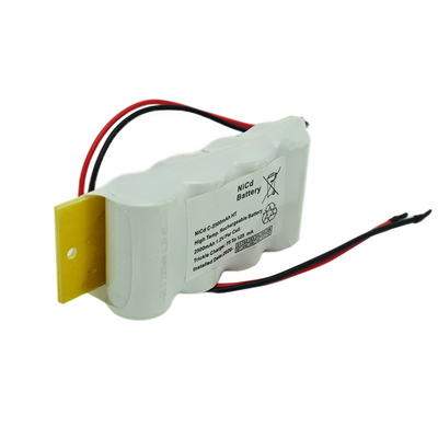 4.8 볼트 C2500mah Ni Cd 비상 출구 광 배터리는 형태를 붙입니다