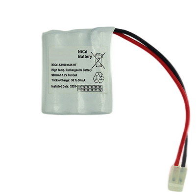 3.6V 비상등 Ni Cd 배터리 900mAh 500 번 사이클