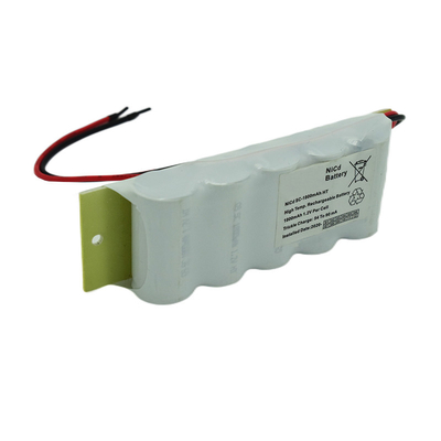 6.0V 비상등 Ni Cd 배터리 1800mAh 500 번 사이클