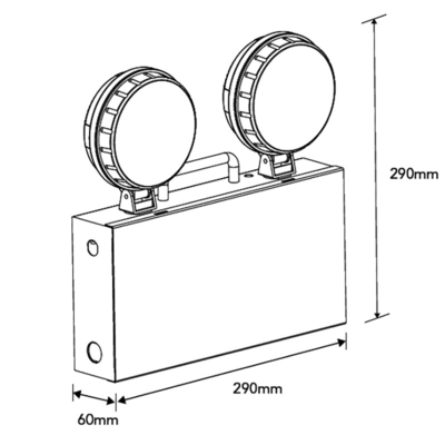 쌍둥이 반점 비상사태 LED 통 백색 2.5W 130mm CRI70 5700k