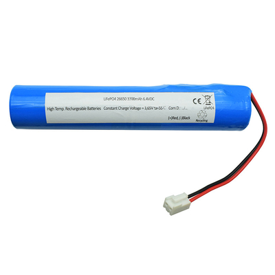 비상 조명을 위한 6600 mah 6.4 볼트 Lifepo4 리튬 이온 배터리 IFR26650