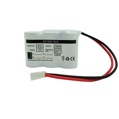 측면 구성도에 의한 SC1700mah 비상등 Ni Cd 건전지 팩 3.6 볼트 쪽