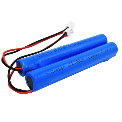 주문형 비상등 리튬 배터리 LiFePO4 18650 1600mAh 6.4Volt 건전지 팩