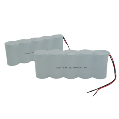 NiCD 비상 출구 라이트 배터리 D4000mAh 6.0 V 안전 옆
