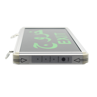 야외 비상 LED 출구등 검은색 3W 6500K 배터리 전원