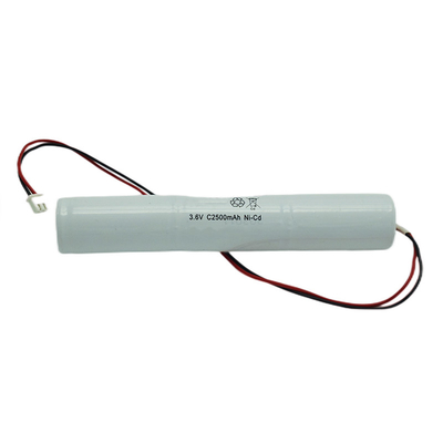 비상 조명 IEC 61951 3.6V C2500mAh로 밀폐 된 니켈-카드미움 셀