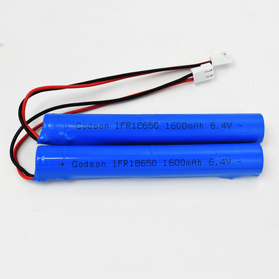 IFR 1600mAh 6.4 볼트 18650 LiFePO4 스틱형 배터리 설치가 쉽다