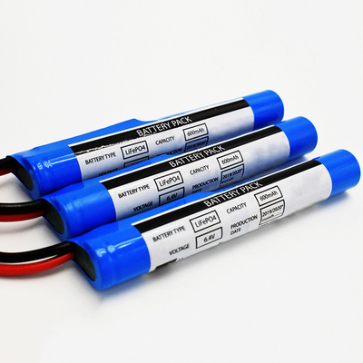 비상 조명 600mAh 6.4V 18650 LiFePO4 재충전 배터리