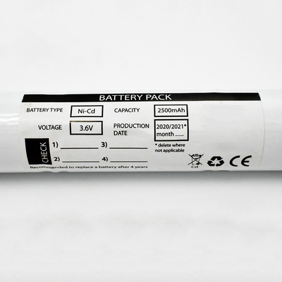 3.6V 2500mAh Ni-CD 배터리