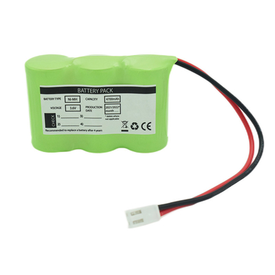 3S1P 사이드 바이 사이드 타입 3.6V Ni-Mh C4700mAh 고온 재충전 배터리 OEM PVC