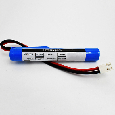 LiFePO4 스틱형 6.4 Ｖ 배터리 600mAh JST VH 2P 연결기