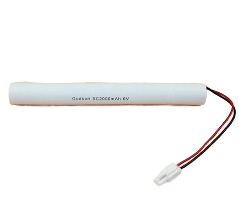 비상등 Ni Cd 배터리 SC2000mAh 6.0V 장기 근속 라이프 셀