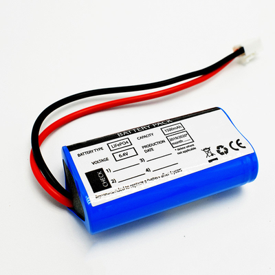 재충전이 가능한 1500 MAh 건전지 팩 LiFePO4 6.4V 병행식