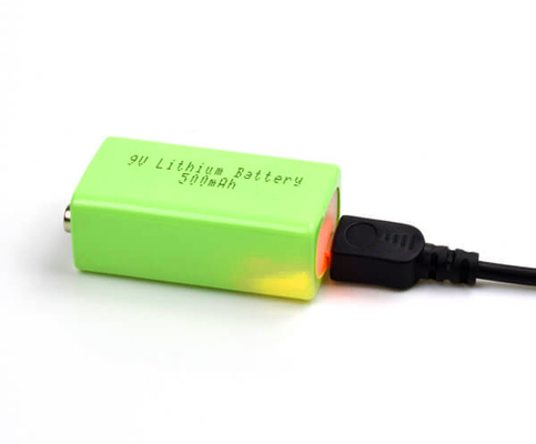 USB와 리튬 철 비상등 리튬 배터리 500mAh 9V