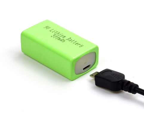 USB와 리튬 철 비상등 리튬 배터리 500mAh 9V