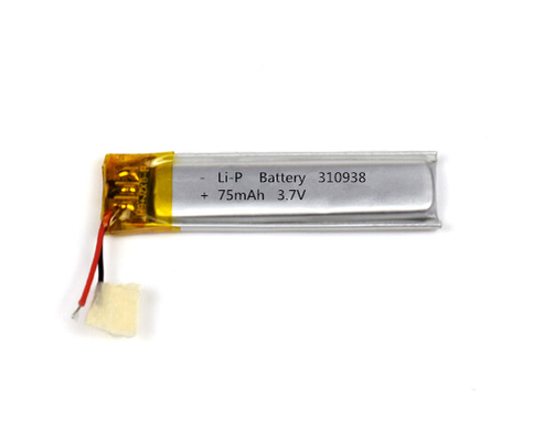 연결기와 비상등 리튬-폴리머 배터리 310938 75mAh 3.7V