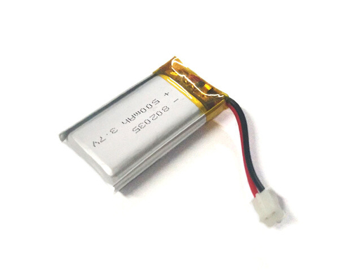 안정적인 성능과 802035 리튬-폴리머 전지 500mAh 3.7V