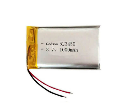 재충전이 가능한 1000mAh 폴리머 리튬 이온 전지 비상등 3.7 볼트 523450