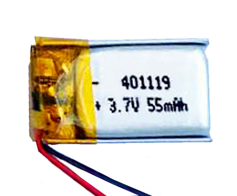 재충전이 가능한 폴리머 리튬 이온 전지 비상등 401119 55mAh 3.7Volt