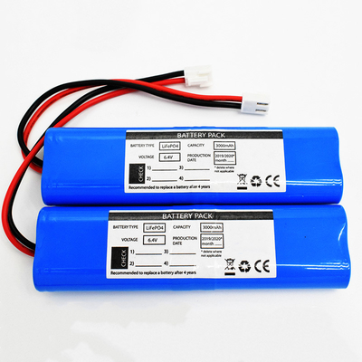 비상 조명 배터리 LiFePO4 3000 mah 배터리 6.4V 푸른 PVC