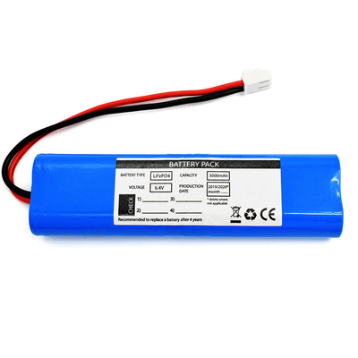 비상 조명 배터리 LiFePO4 3000 mah 배터리 6.4V 푸른 PVC