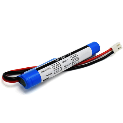 LiFePO4 스틱형 6.4 Ｖ 배터리 600mAh JST VH 2P 연결기