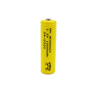 노란 PVC 1.2 Ｖ 니카드 전지 세포 재충전이 가능한 AA1000mAh 스틱형