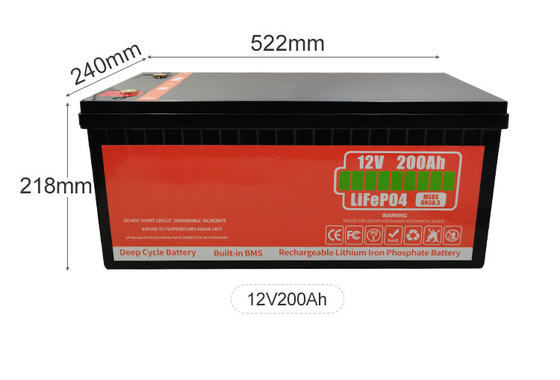 환경 친화적 인 심 사이클 12V LiFePO4 배터리 50Ah 200Ah 저 자발 배열